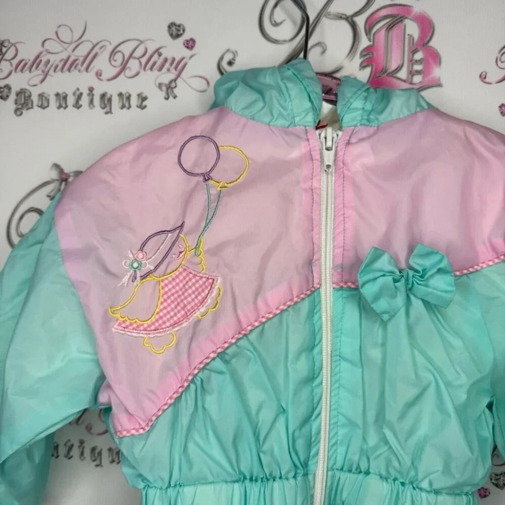 Little wishes coat jacket raincoat light weight vintage cotton candy Colors 🐥